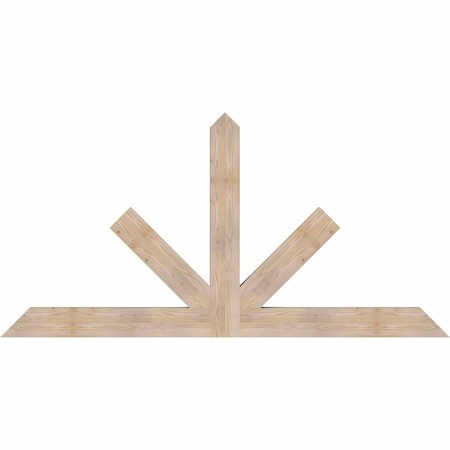 Ekena Millwork Saratoga Smooth Timber Gable Bracket, Douglas Fir, 84"W x 42"H x 3 1/2"D x 5 1/2"F, 12/12 Pitch GBW084X42X0406SAR00SDF